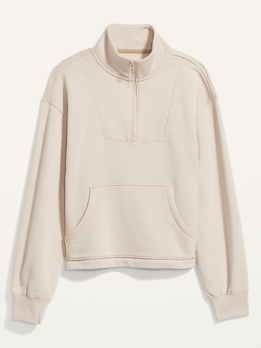 Mock-Neck Quarter-Zip Fleece Sweatshirt | Old Navy