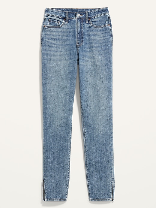 Image number 4 showing, High-Waisted OG Straight Side-Slit Ankle Jeans for Women