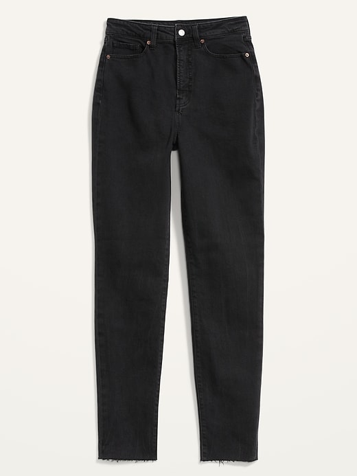 Image number 4 showing, Higher High-Waisted O.G. Straight Cut-Off Black Ankle Jeans for Women