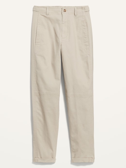 Image number 4 showing, High-Waisted Workwear Barrel-Leg Pants for Women