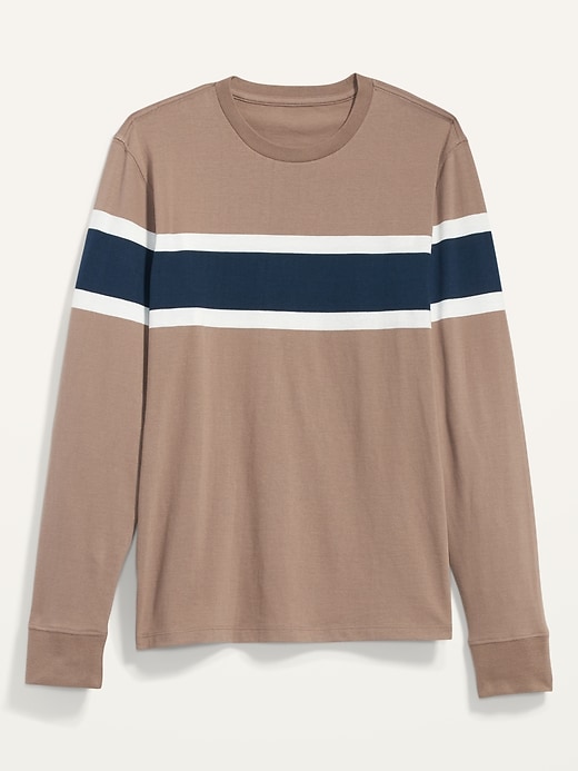 Image number 4 showing, Soft-Washed Center-Stripe Long-Sleeve T-Shirt for Men