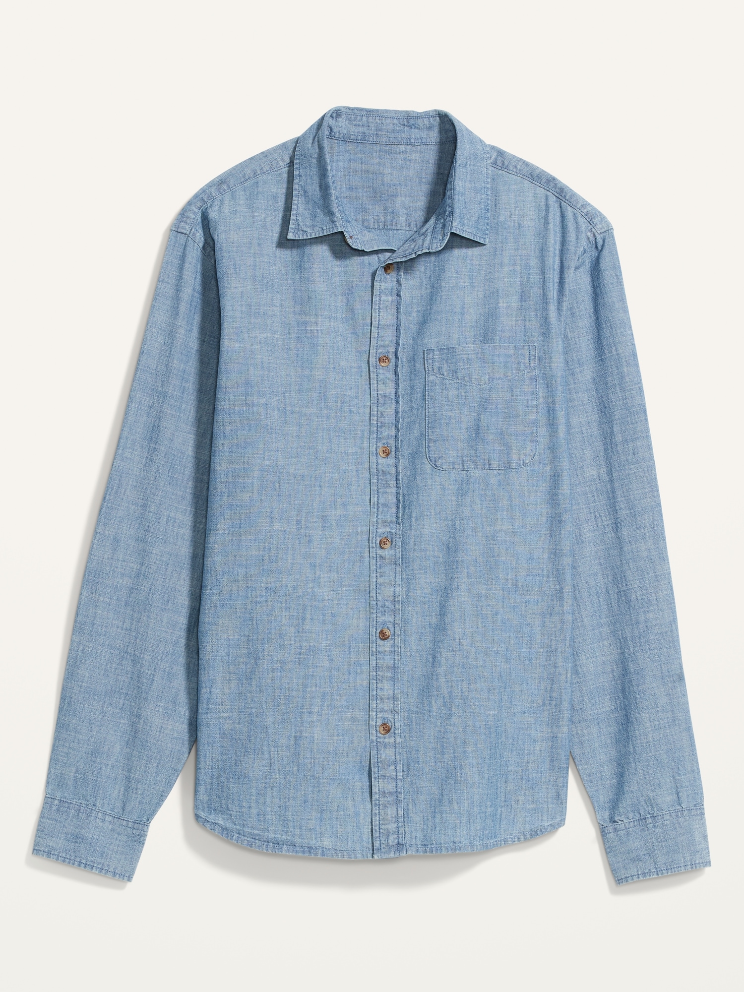 Regular-Fit Chambray Everyday Non-Stretch Shirt | Old Navy