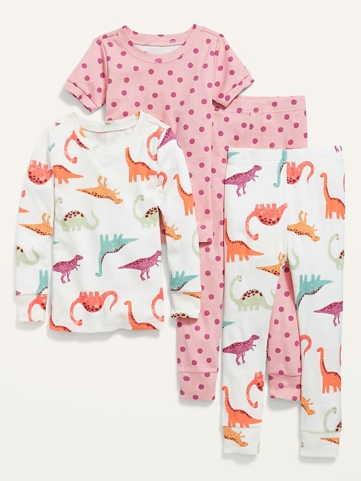 Old Navy Unisex 4-Piece Printed Pajama Set for Toddler & Baby. 1