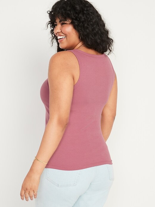 Image number 6 showing, First-Layer Rib-Knit V-Neck Tank Top for Women