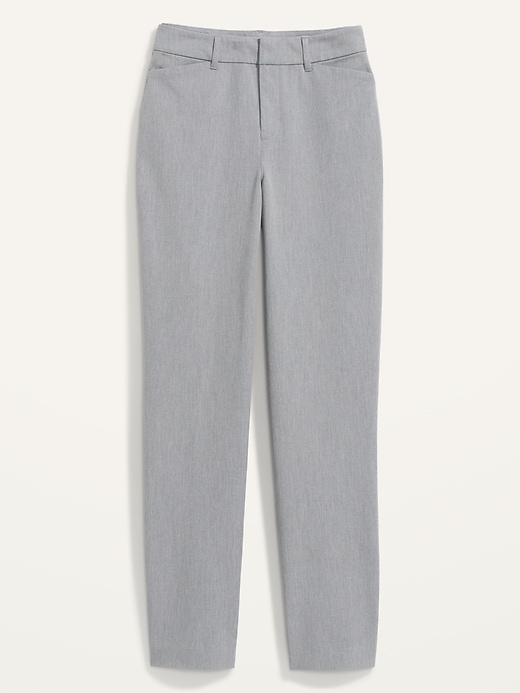 Image number 4 showing, High-Waisted Heathered Pixie Straight Ankle Pants