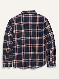 View large product image 3 of 3. Plaid Flannel Utility Pocket Shirt for Boys