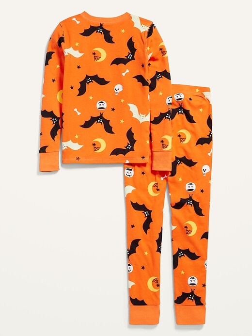 View large product image 2 of 4. Gender-Neutral Matching Halloween Snug-Fit Pajama Set for Kids