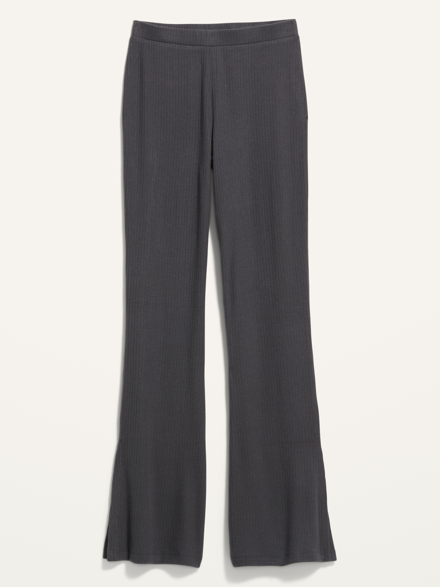 Old Navy High-Waisted Rib-Knit Split Flare Lounge Pants for Women -  ShopStyle