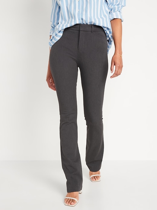 Image number 1 showing, High-Waisted Heathered Pixie Flare Pants for Women