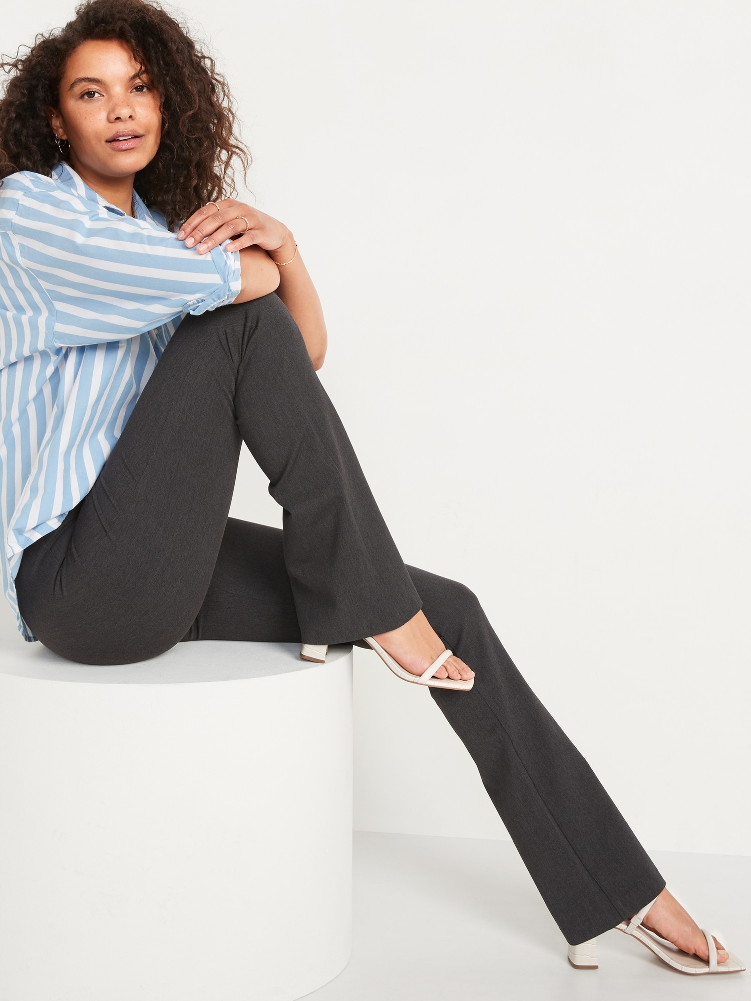 High-Waisted Pixie Flare Pants, Old Navy