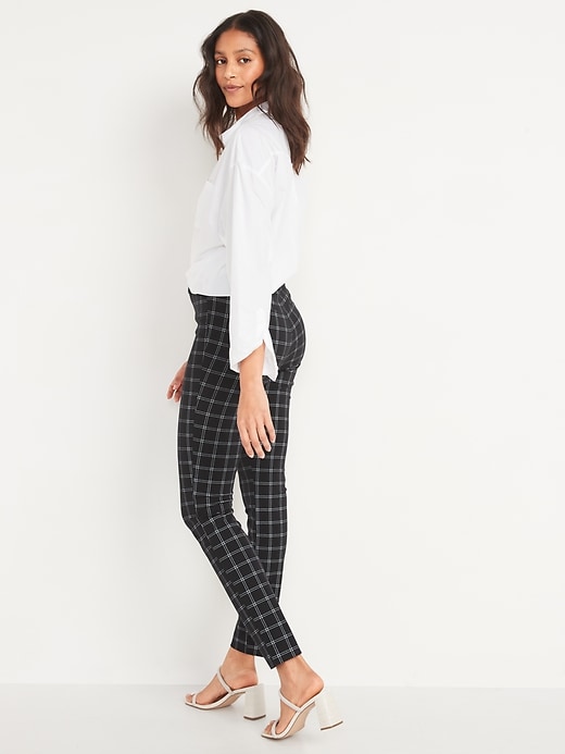 Image number 2 showing, High-Waisted Pixie Windowpane-Plaid Ankle Pants for Women
