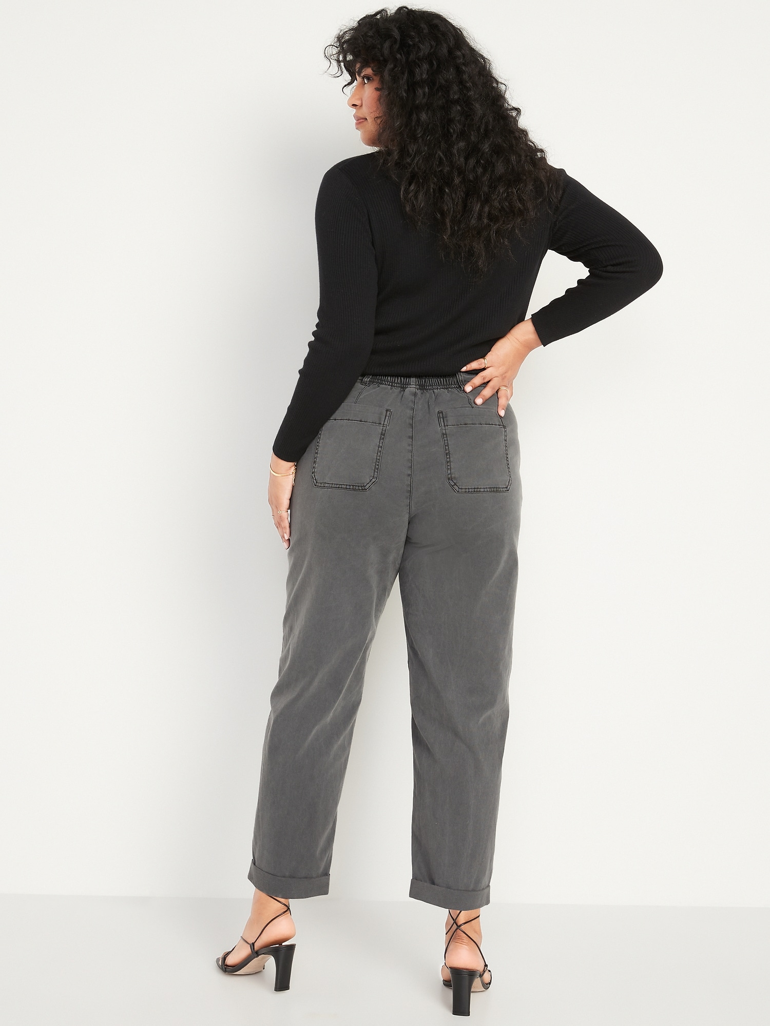 High-Waisted Slouchy Balloon Workwear Pants for Women