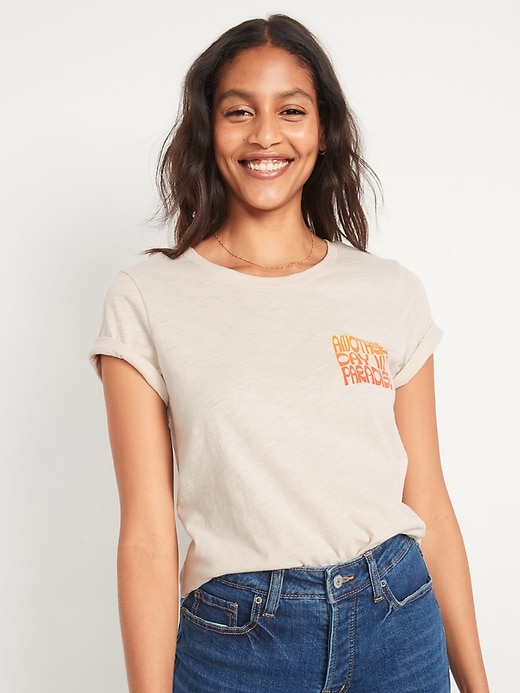 Short-Sleeve EveryWear Graphic T-Shirt for Women | Old Navy