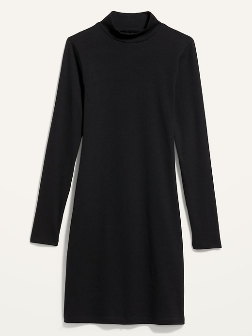 Image number 4 showing, Fitted Rib-Knit Mock-Neck Mini Dress for Women
