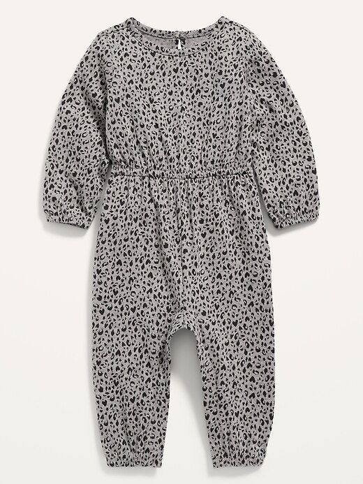 Long-Sleeve Printed Jersey One-Piece for Baby