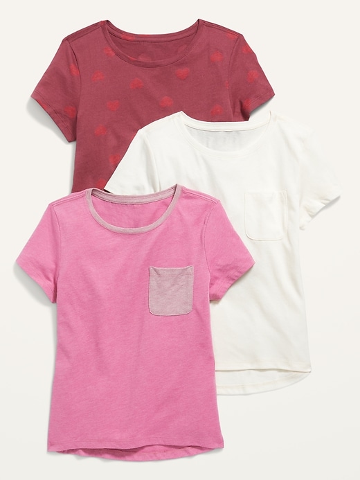 Old Navy Softest Short-Sleeve T-Shirt Variety 3-Pack for Girls. 1