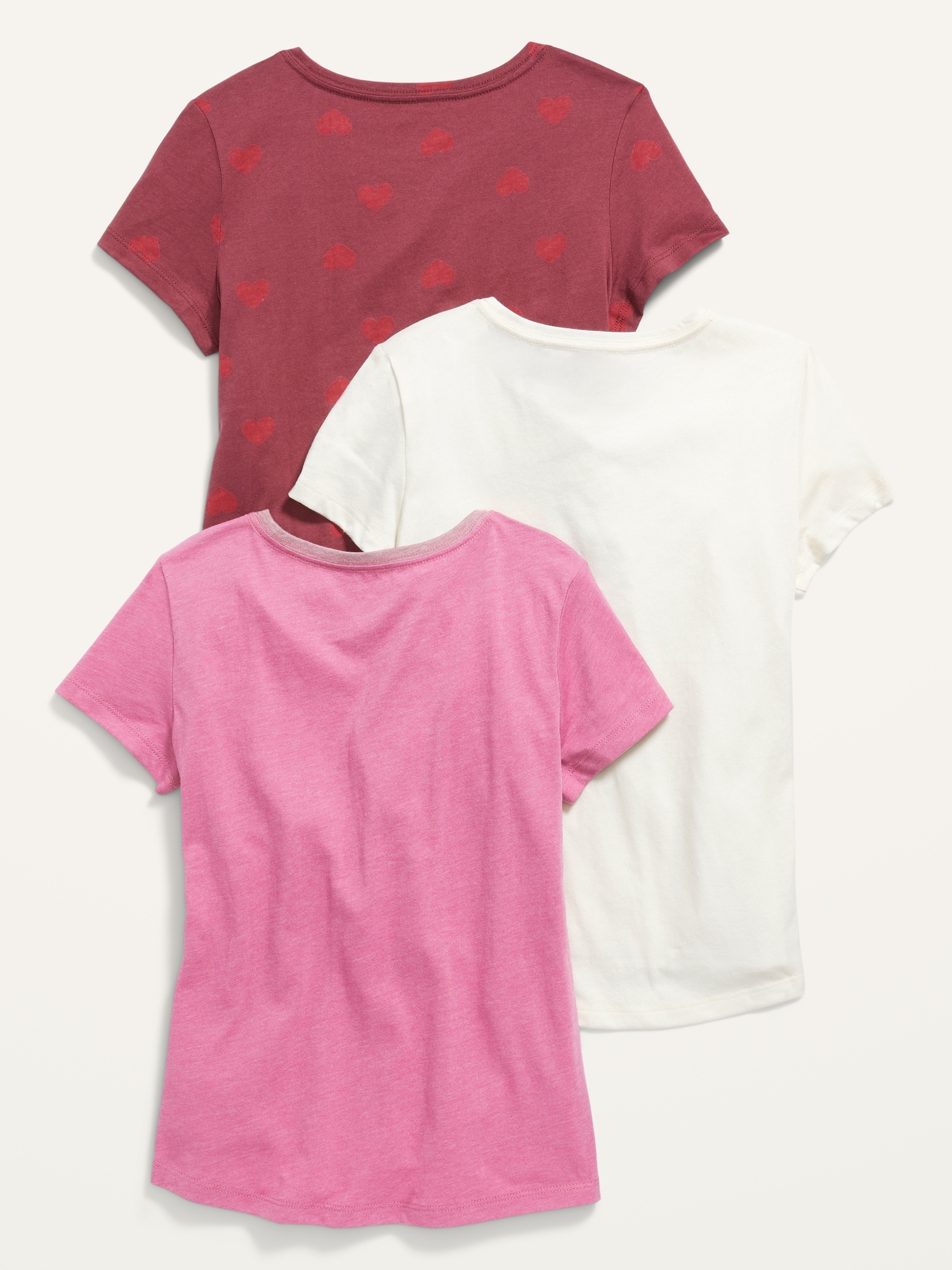 Softest ShortSleeve TShirt Variety 3Pack for Girls Old Navy