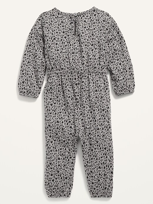 Long-Sleeve Printed Jersey One-Piece for Baby
