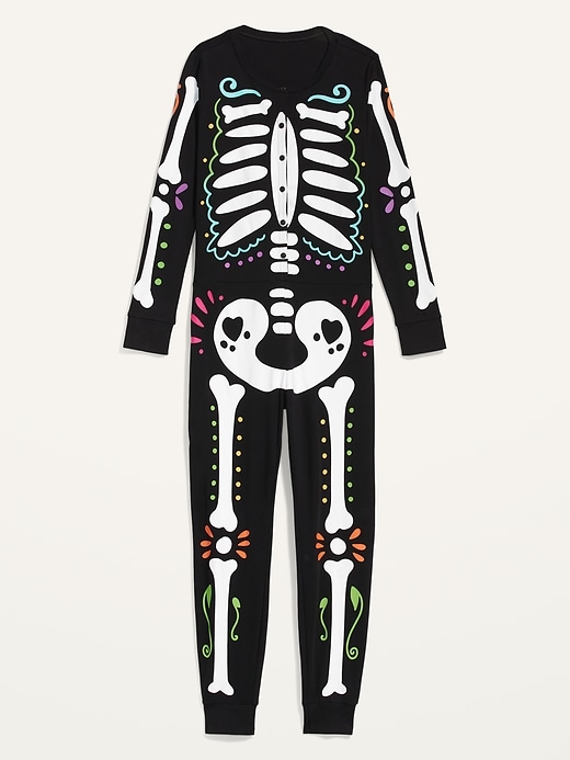 Image number 4 showing, Matching Halloween Printed One-Piece Pajamas for Women