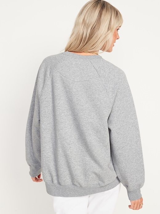 Image number 2 showing, Long-Sleeve Vintage Oversized Heathered Tunic Sweatshirt