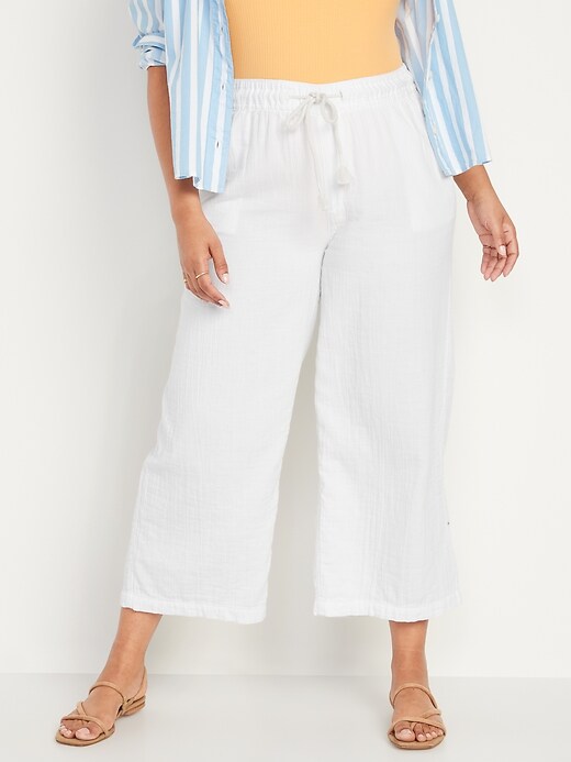 Image number 5 showing, High-Waisted Textured Soft Pants
