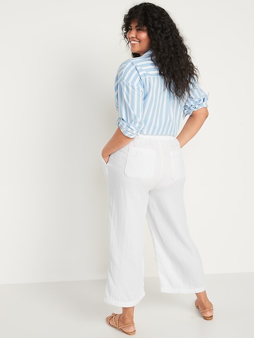 Image number 6 showing, High-Waisted Textured Soft Pants