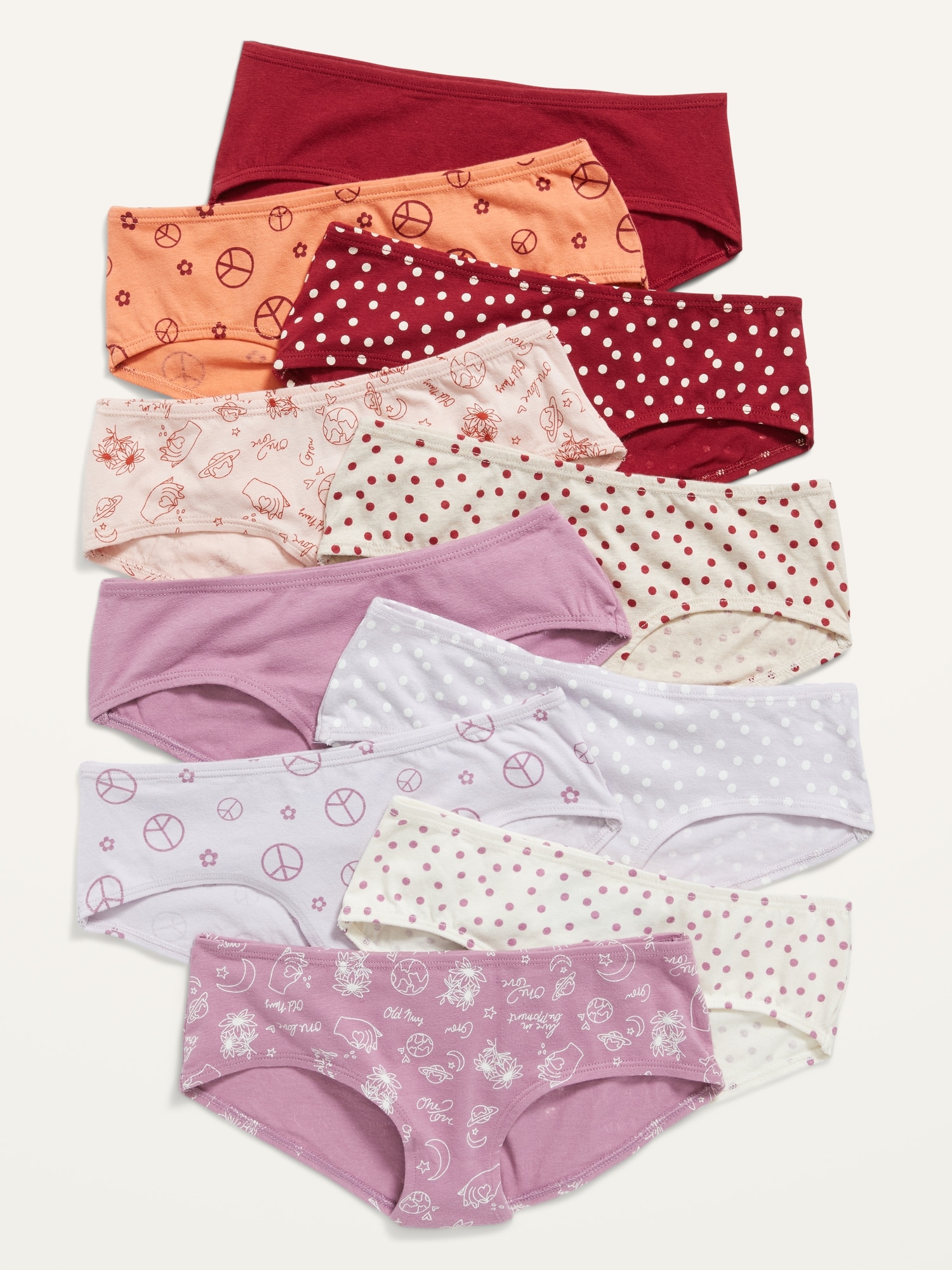 Old Navy Hipster Underwear 10-Pack for Girls multi. 1