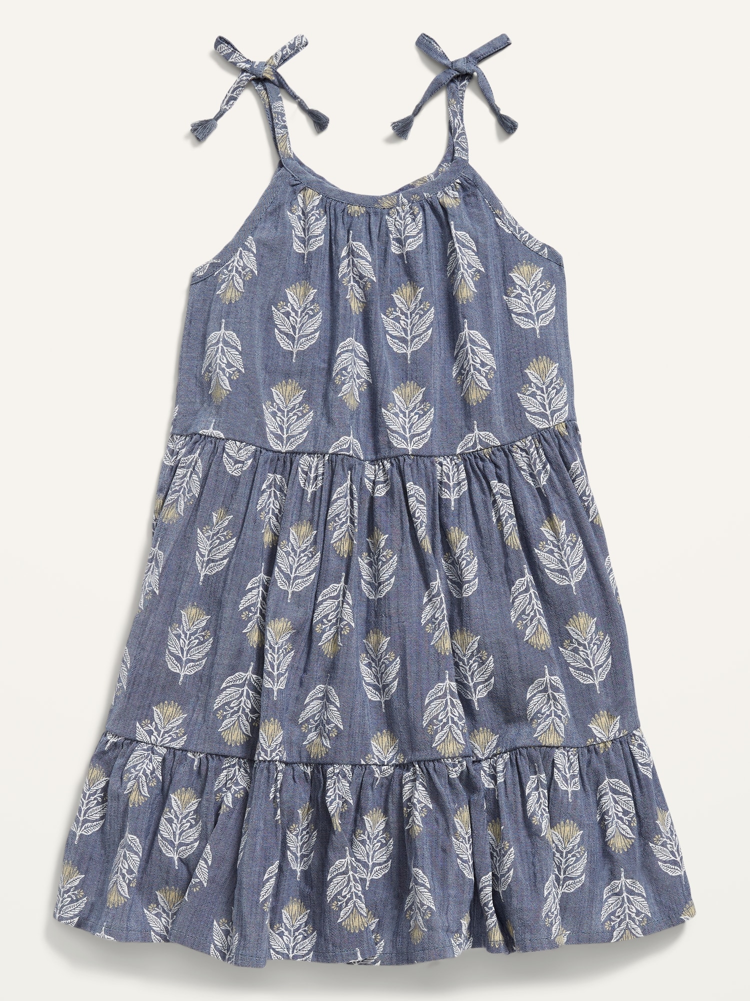 Old Navy Tie-Shoulder Tiered Floral Swing Dress for Toddler Girls multi. 1