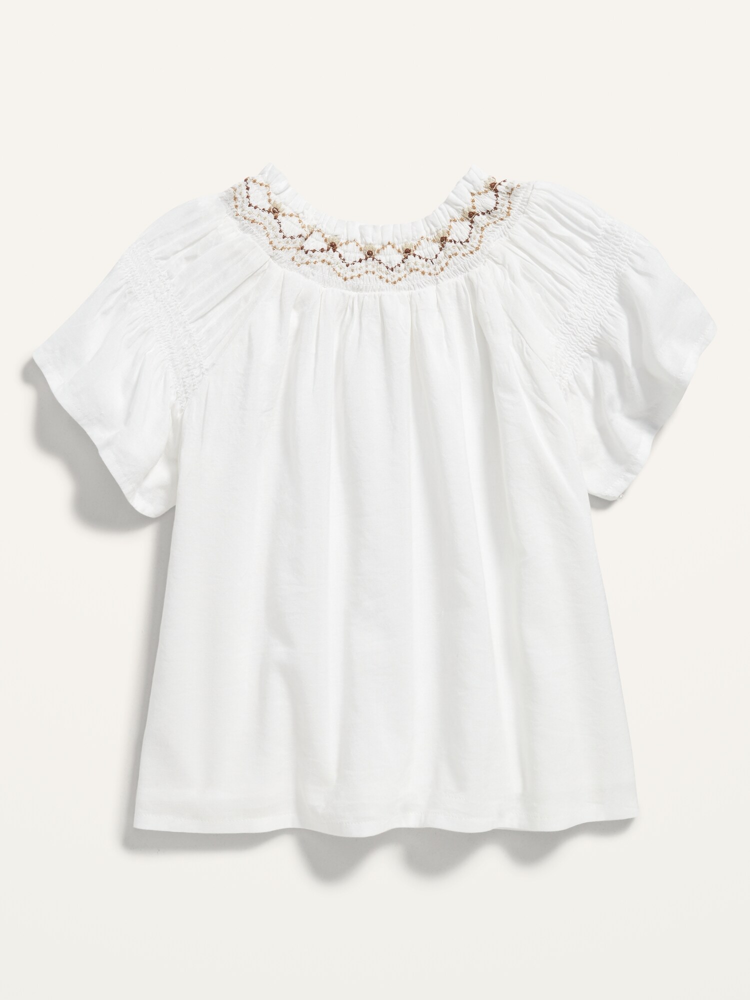 SmockedNeck ShortSleeve Top for Toddler Girls Old Navy