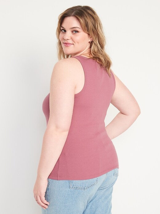 Image number 8 showing, First-Layer Rib-Knit V-Neck Tank Top for Women