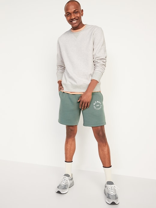 View large product image 1 of 2. Logo-Graphic Sweat Shorts -- 7-inch inseam