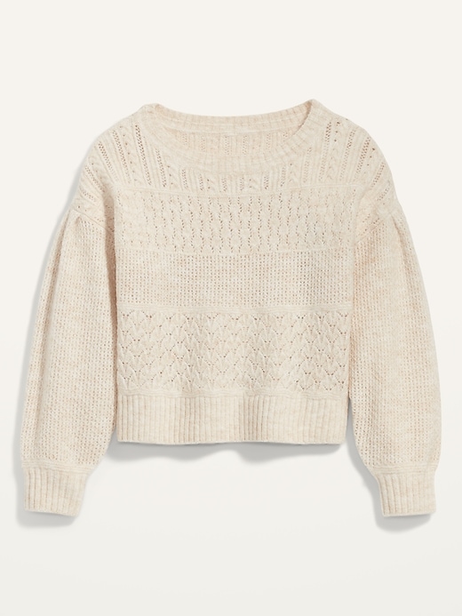 Image number 4 showing, Cozy Plush-Yarn Textured-Knit Sweater for Women