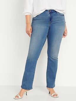 Old Navy Mid-Rise Medium-Wash Kicker Boot-Cut Jeans for Women