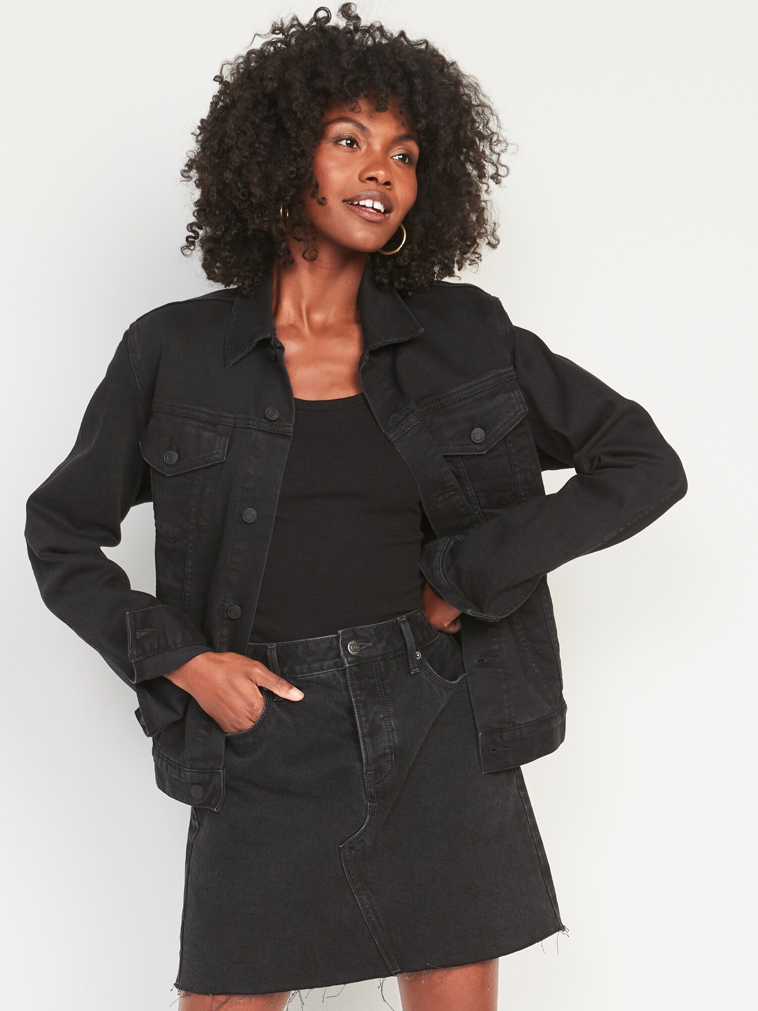 Flex Black Jean Jacket 