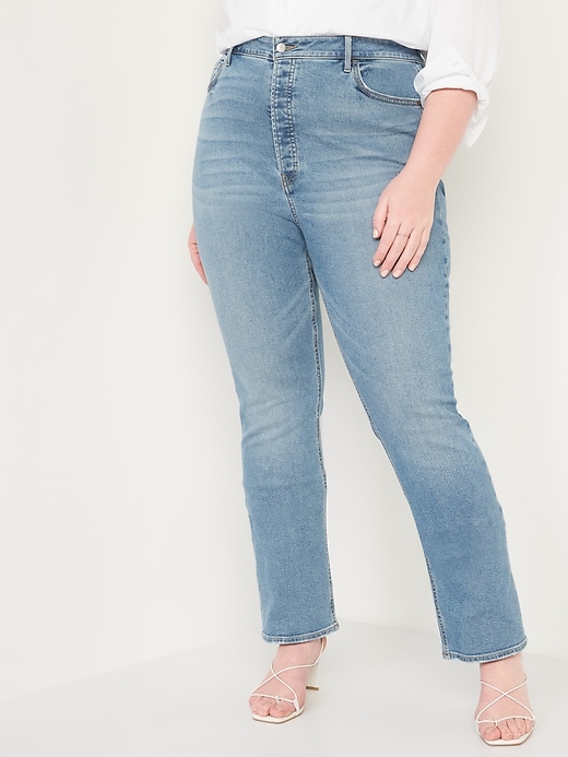 Image number 7 showing, Extra High-Waisted Button-Fly Kicker Boot-Cut Jeans