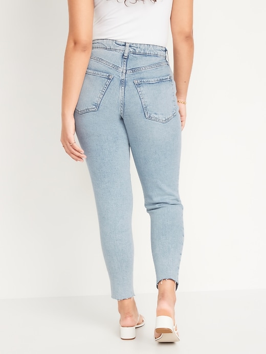 Image number 2 showing, Curvy High-Waisted OG Straight Cut-Off Jeans