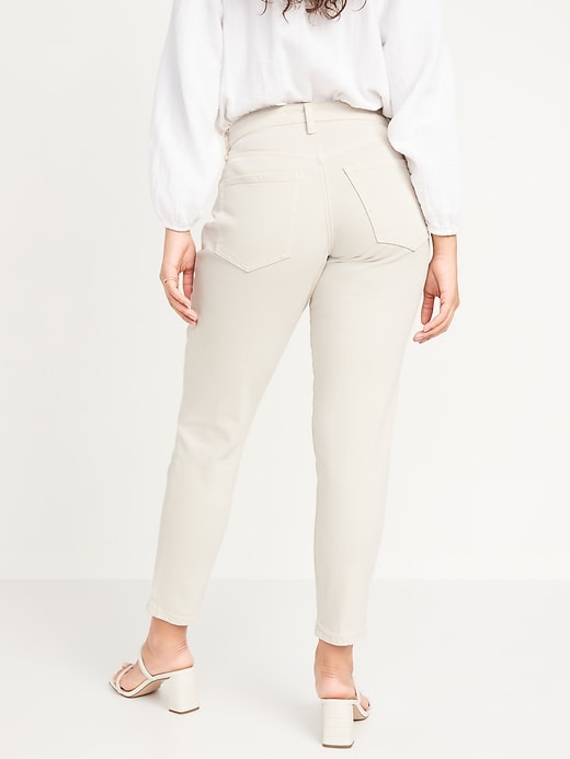 Image number 2 showing, Curvy High-Waisted Button-Fly OG Straight Off-White Jeans for Women