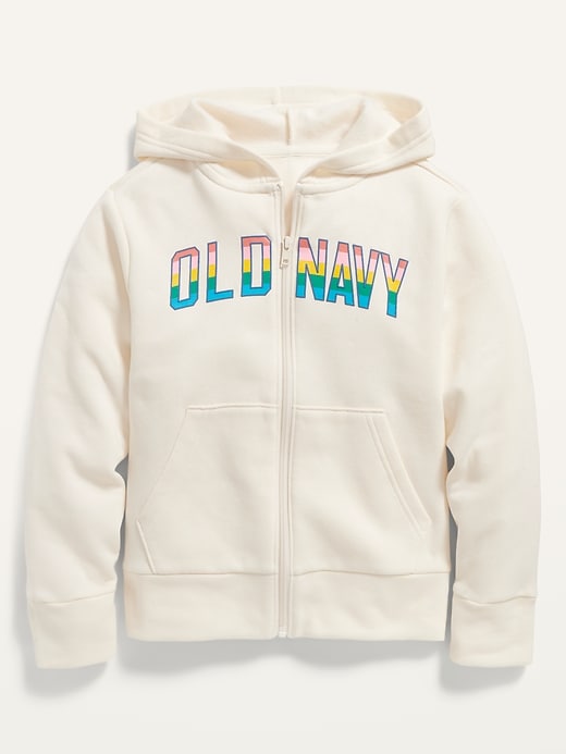 View large product image 2 of 2. Gender-Neutral Logo Zip Hoodie for Kids