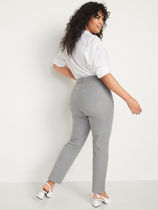 Image number 6 showing, High-Waisted Heathered Pixie Straight Ankle Pants for Women