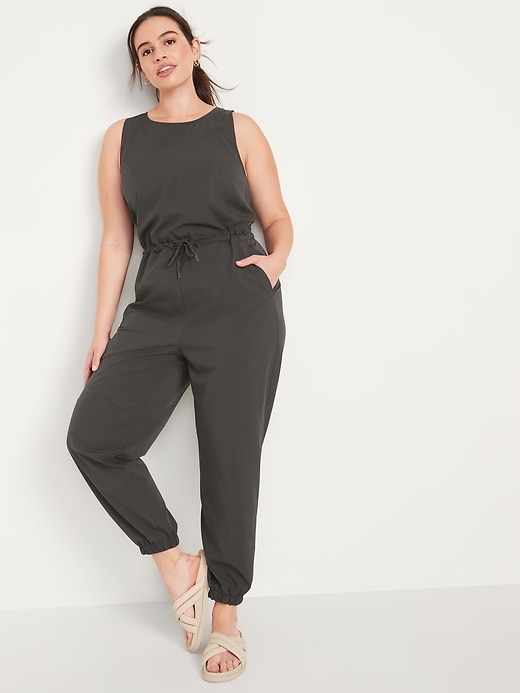 Image number 5 showing, Sleeveless StretchTech Wrap-Effect Jumpsuit