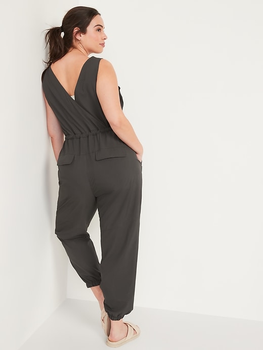 Image number 6 showing, Sleeveless StretchTech Wrap-Effect Jumpsuit