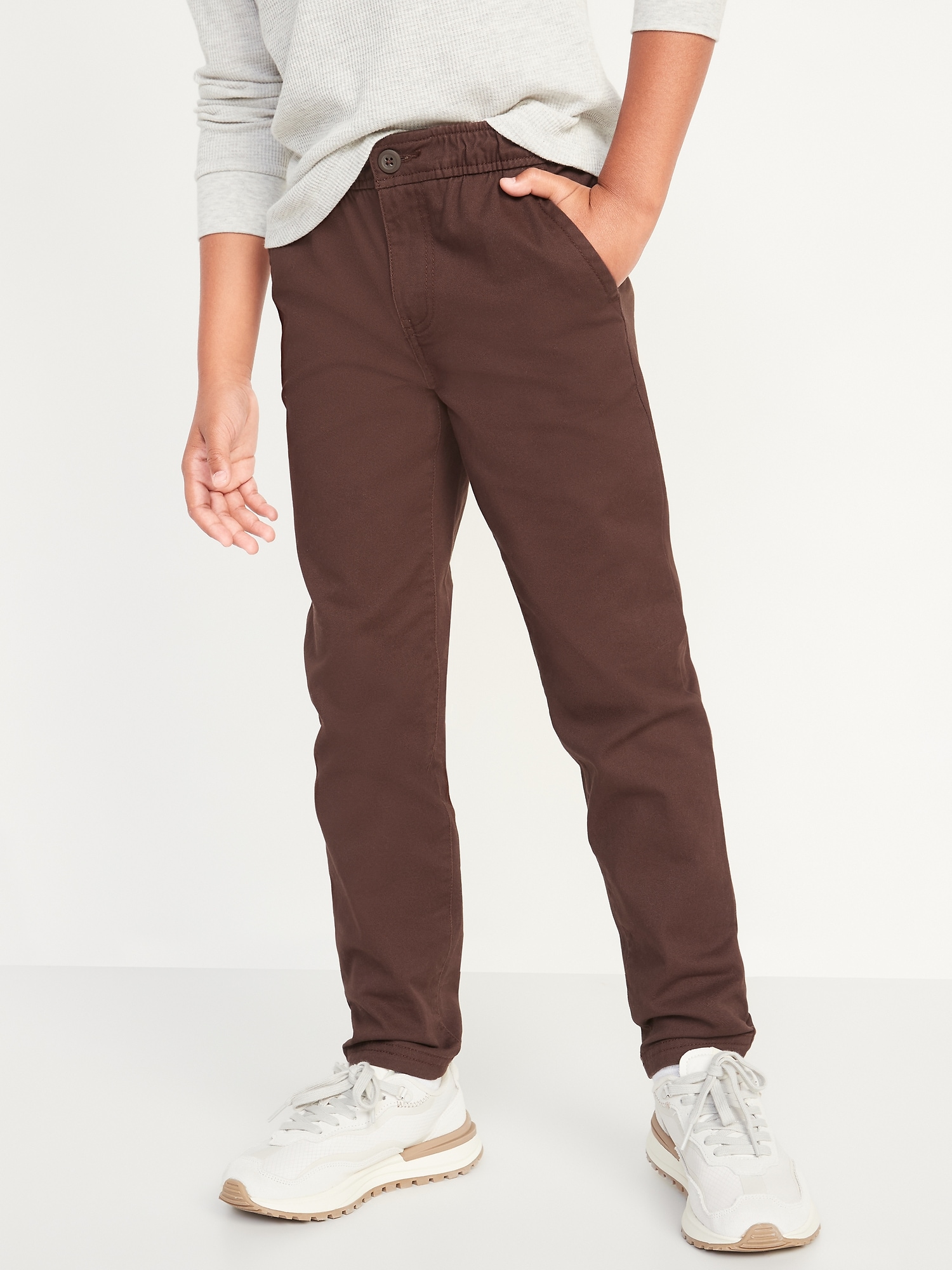 Old Navy OGC Chino Built-In Flex Taper Pants for Boys brown. 1