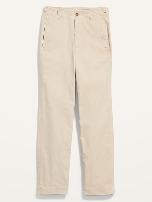 Image number 4 showing, High-Waisted Canvas Wide-Leg Workwear Pants