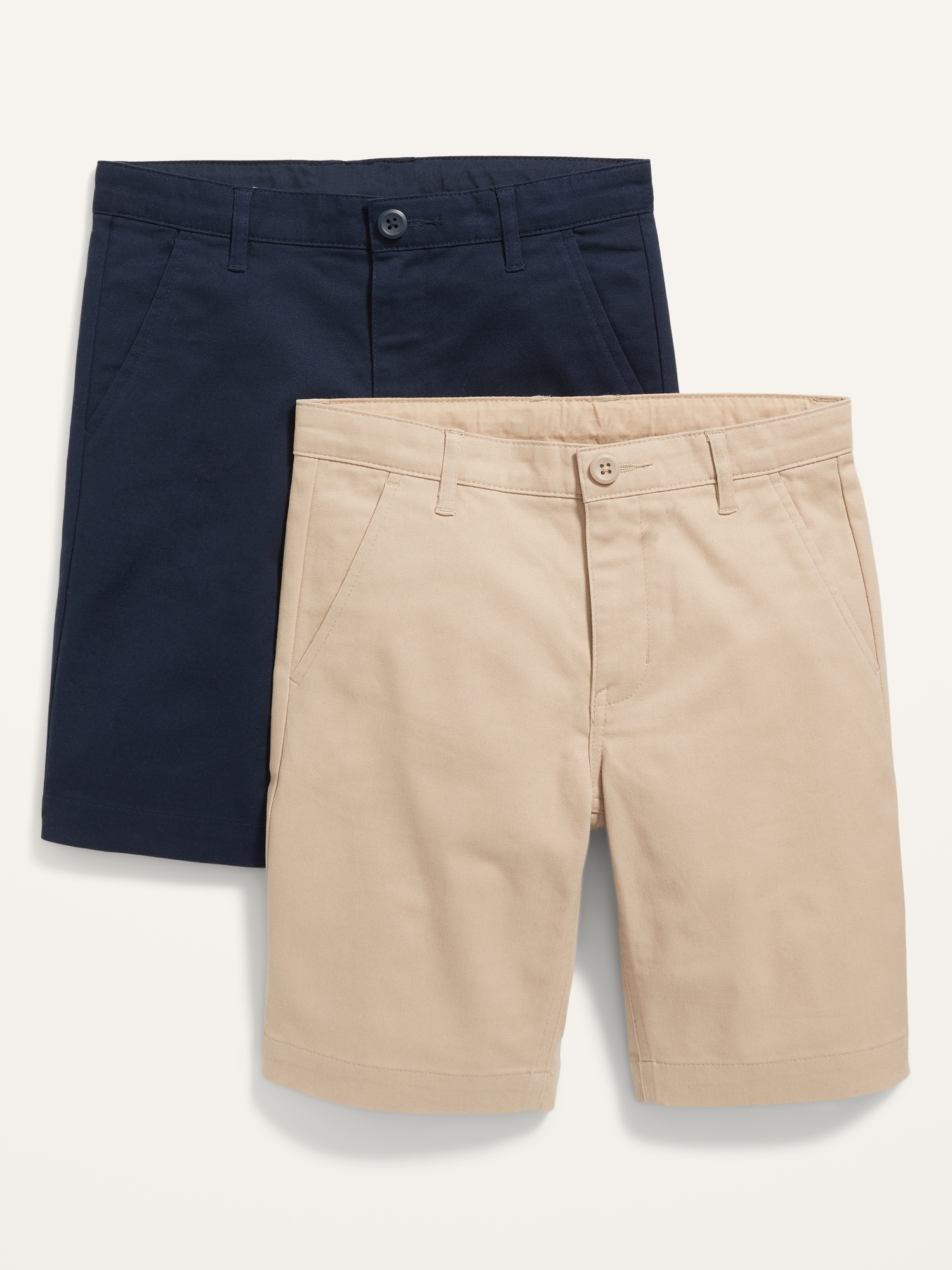 Knee Length Straight Uniform Shorts 2-Pack for Boys