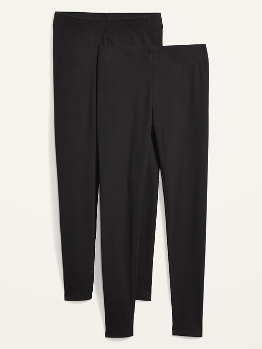 Image number 1 showing, High-Waisted Rib-Knit Leggings 2-Pack