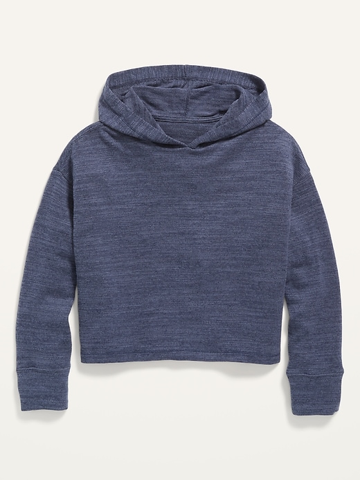 View large product image 1 of 1. Slub-Knit Cropped Pullover Hoodie for Girls