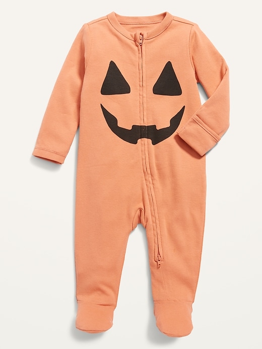 View large product image 1 of 1. Unisex 2-Way-Zip Footed One-Piece for Toddler & Baby