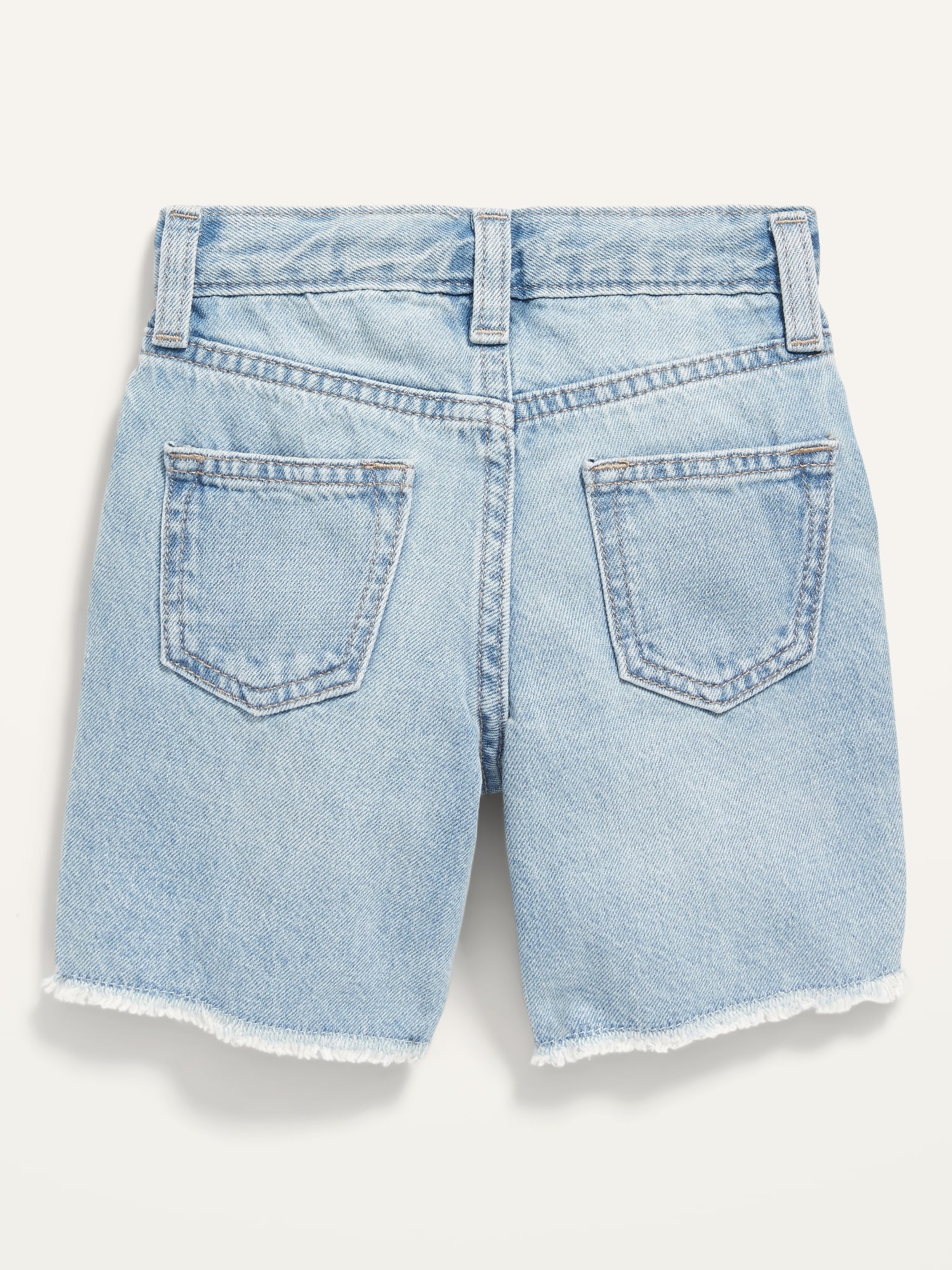 Kid Boy Letter Print Ripped Denim Jeans Shorts