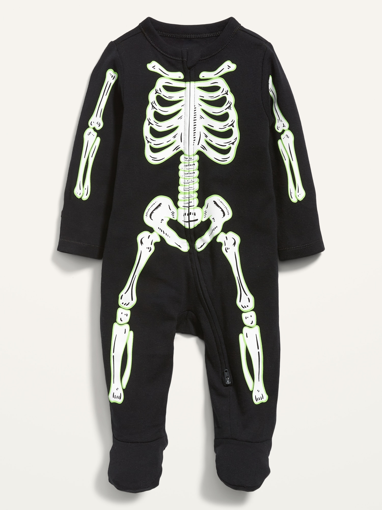 Pure Cotton Skeleton Sleepsuit (7lbs - 1 Yrs)