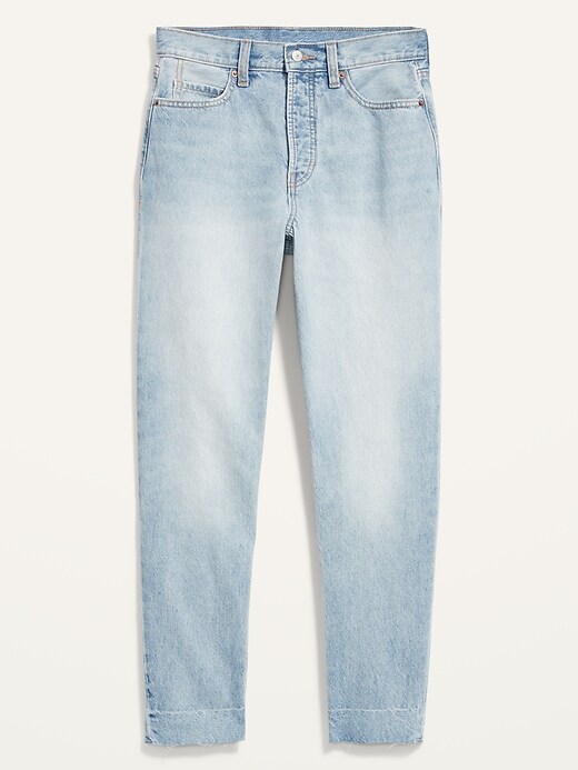 Image number 4 showing, Extra High-Waisted Button-Fly Sky-Hi Straight Americana Non-Stretch Ankle Jeans for Women